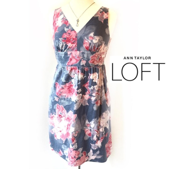 loft white floral dress